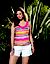 White denim short